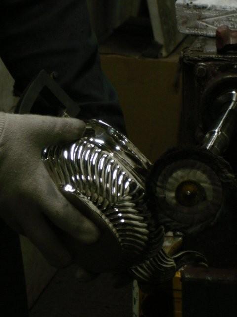 Final Polish of Silver Plated Creamer