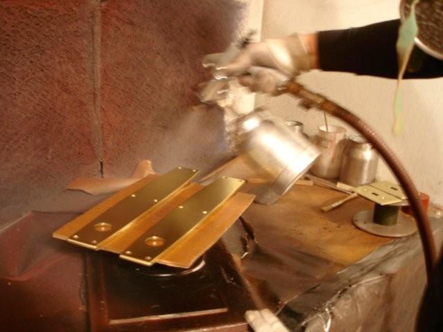 Lacquering Hardware