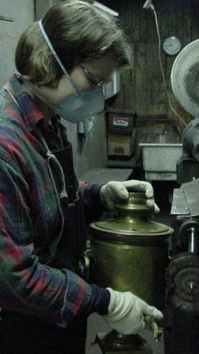 Polishing A Samovar