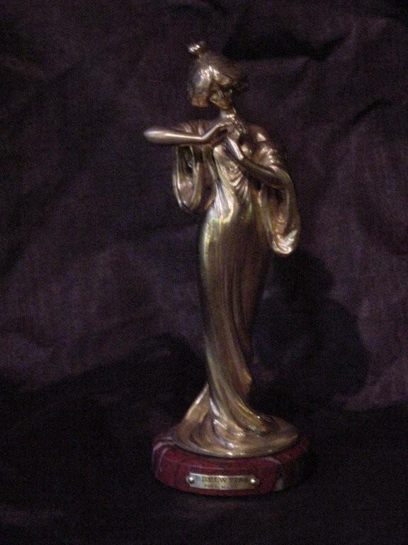 Gold Plated Art Nouveau Sculpture
